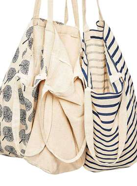 亚马逊爆款跨境帆布女式单肩包帆布购物袋文艺范手提袋