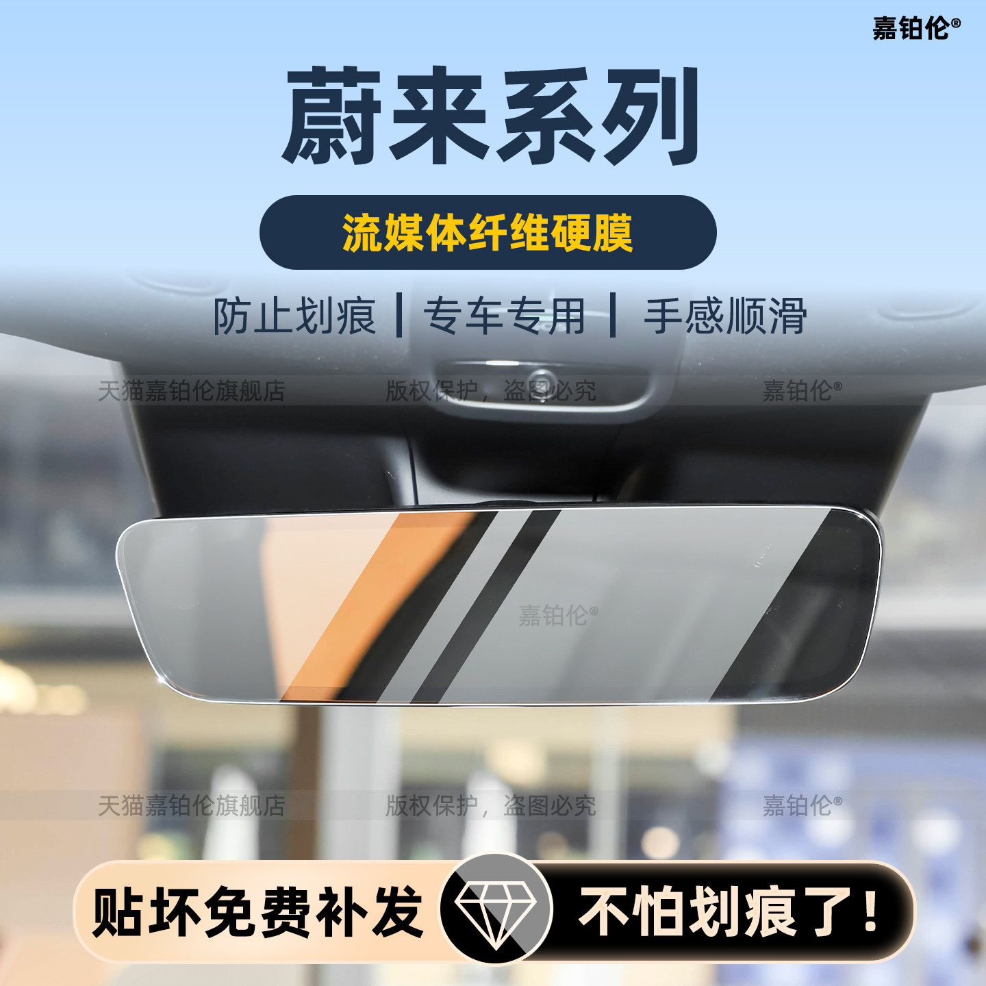 蔚来流媒体后视镜保护贴膜