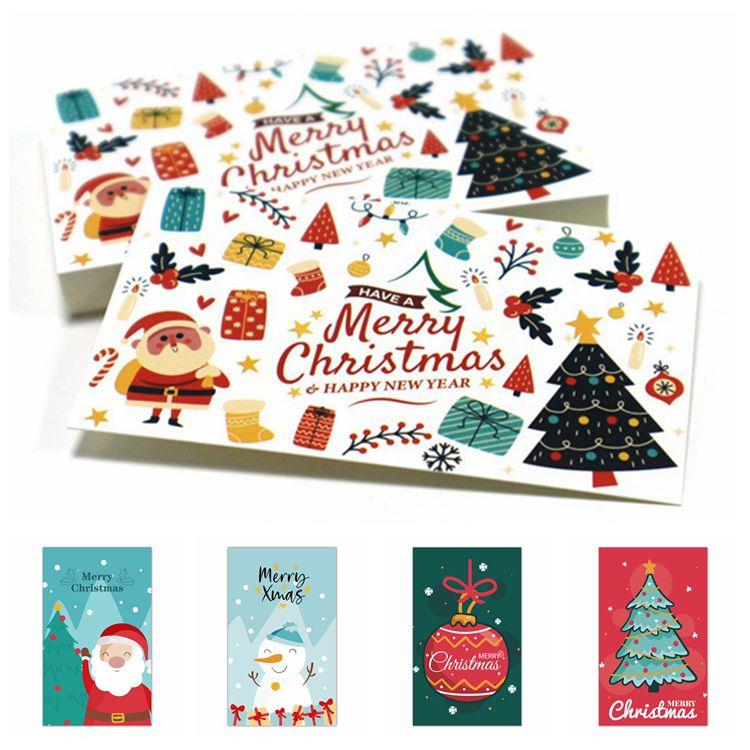 50张 圣诞礼品包装用小卡片礼品卡回礼卡心意卡留言卡圣诞小贺卡