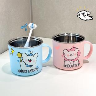 洗漱杯子 线条小狗漱口杯学生宿舍儿童刷牙高颜值牙刷缸家用情侣款