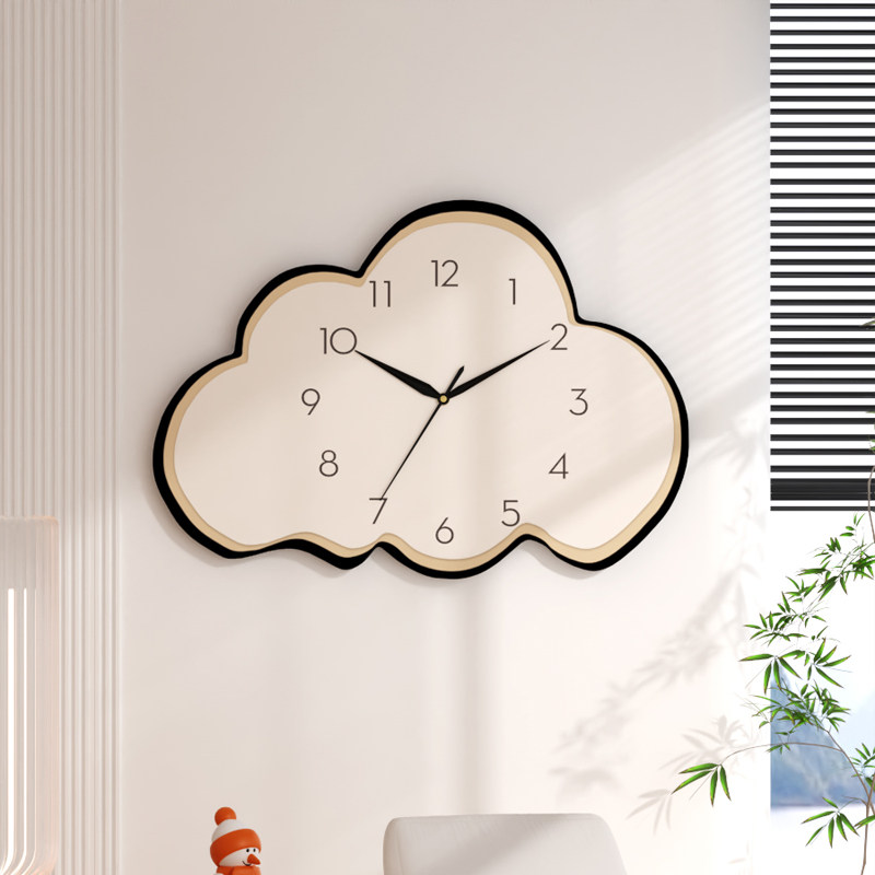 新款云朵摇摆电子日历挂钟免打孔