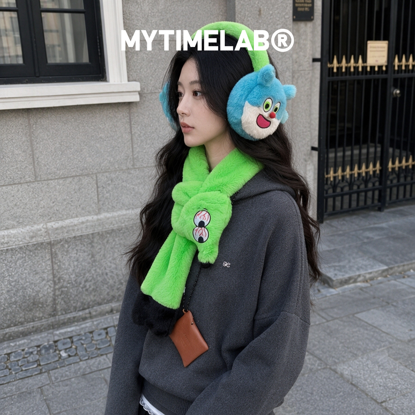 【清仓】MYTIMELAB摩太潮玩大号围巾保暖卡通动物男女秋冬厚围脖