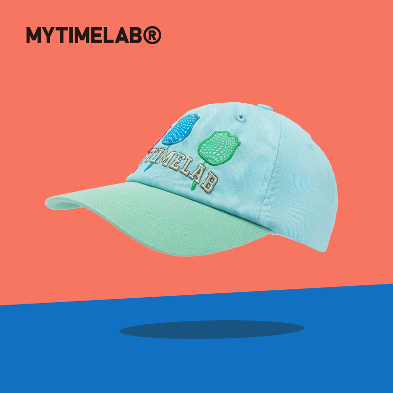 MYTIMELAB摩太潮玩玫瑰字母棒球帽刺绣字母纯色鸭舌帽运动百搭