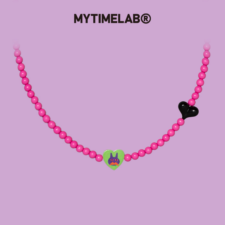 MYTIMELAB摩太潮玩超能量水春暖花开项链锁骨链串珠百搭卡通