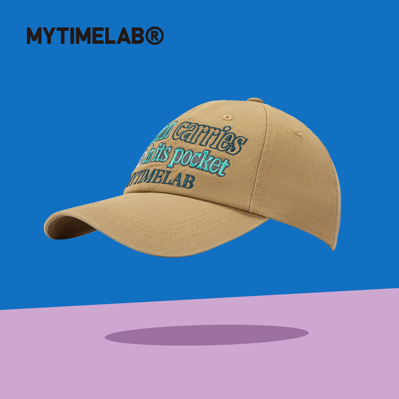 MYTIMELAB摩太潮玩Monita刺绣字母纯色棒球帽复古男女防晒鸭舌帽