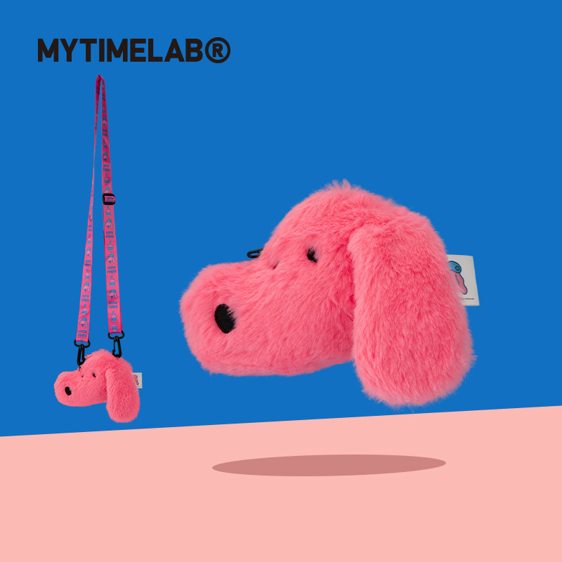 MYTIMELAB摩太潮玩粉狗小挎包手机包玩偶多巴胺便携小包口红包
