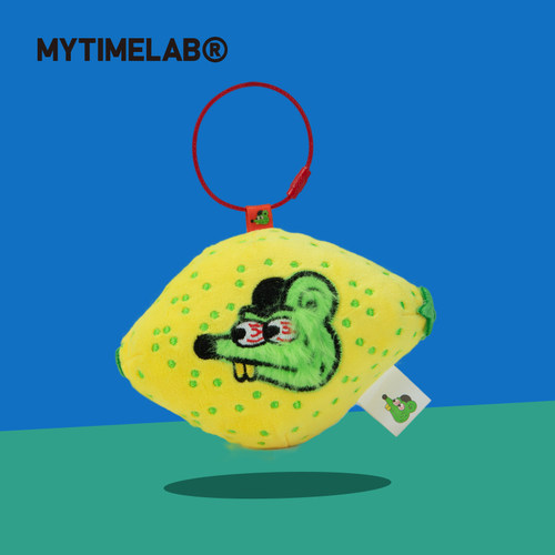 MYTIMELAB摩太潮玩绿鼠柠檬挂件毛绒挂件可爱挂饰包挂周边钥匙扣