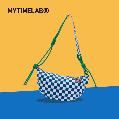 MYTIMELAB摩太潮玩超能量水包有料饺子包棋盘格单肩包手机斜挎包