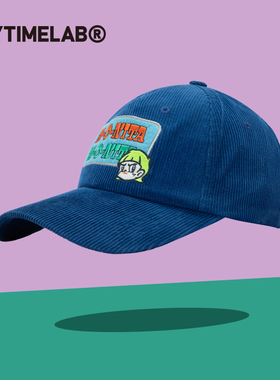 MYTIMELAB摩太潮玩Monita灯芯绒棒球帽刺绣休闲显脸小遮阳鸭舌帽