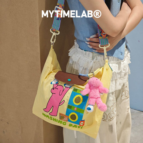 MYTIMELAB摩太潮玩PD趣哪玩刺绣包 单肩包女上班通勤大容量手提包
