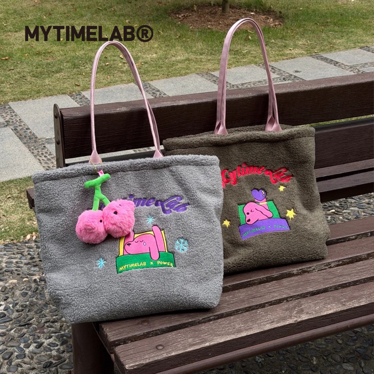 MYTIMELAB摩太潮玩PD眠眠大托特通勤大容量卡通刺绣女包外出秋冬