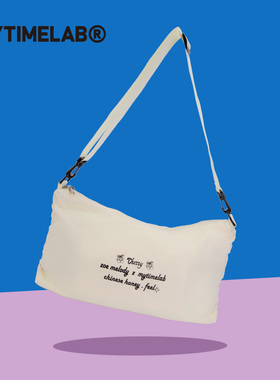 MYTIMELAB摩太潮玩ZOE 樱有尽有斜挎包字母拉链大容量包