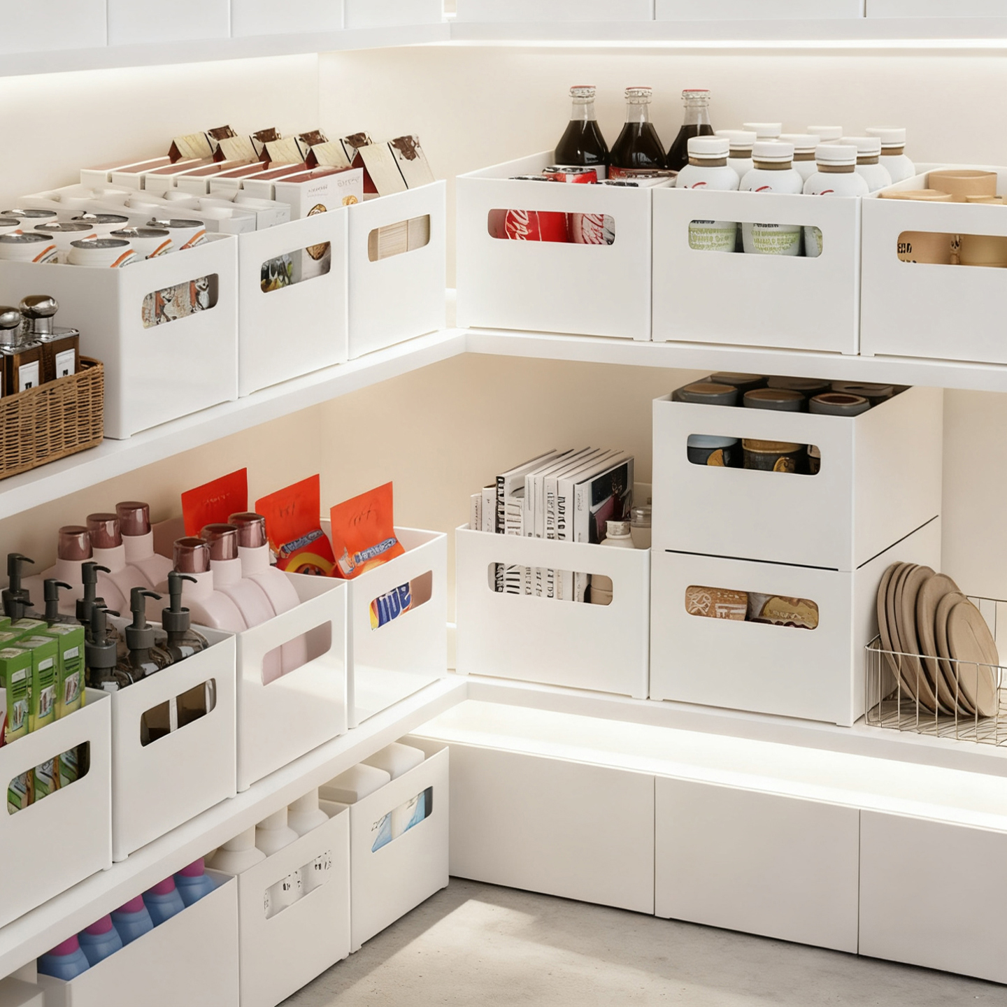 橱柜收纳盒柜子内里分层杂物筐