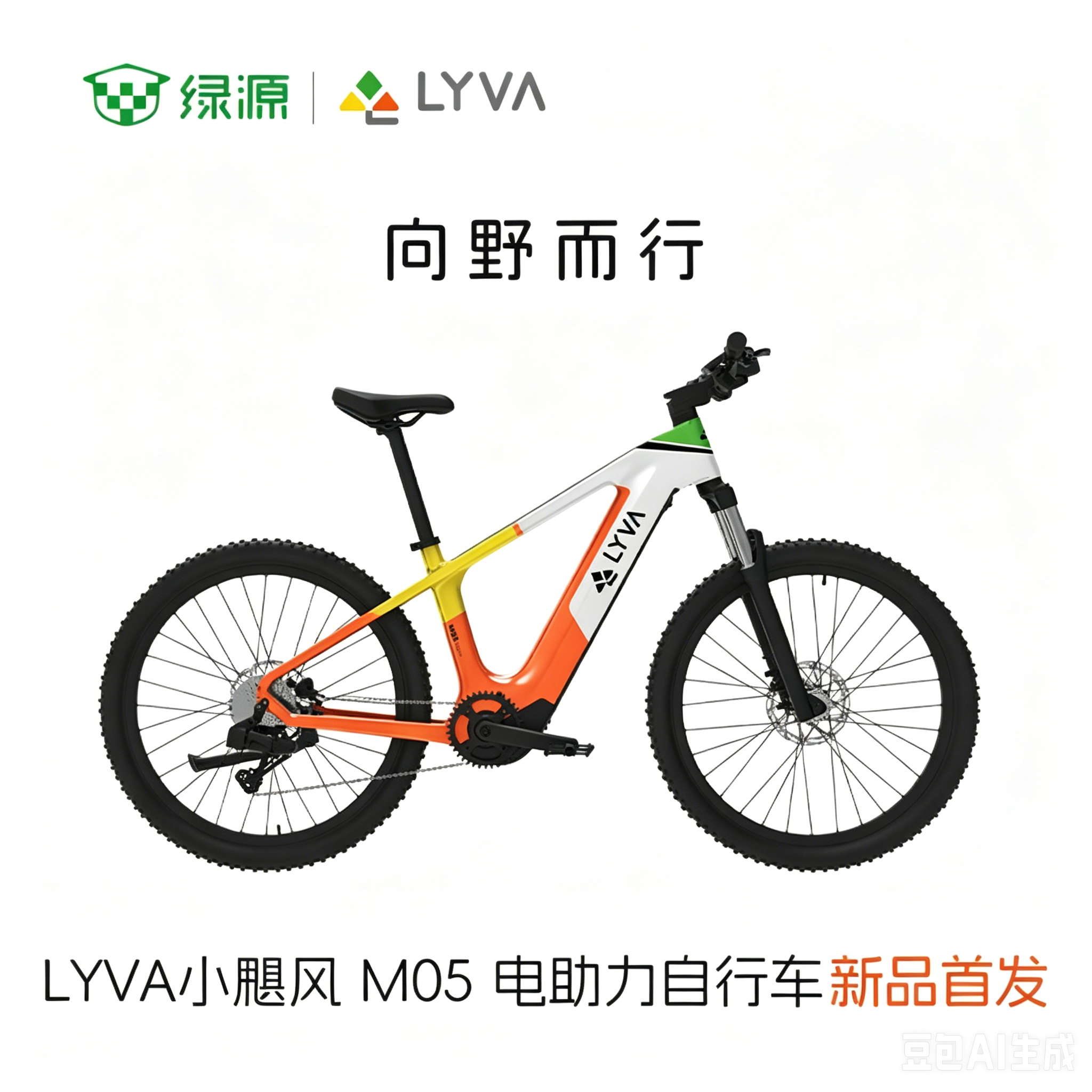 绿源LYVA电助力自行车小飓风M05【首发定金100抵200 享8大权益】