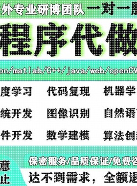 python代编程matlab算法代码定制深度学习javaC#C++程序代写C语言