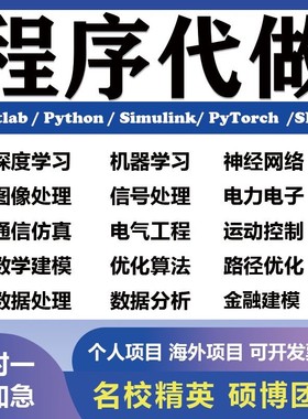 python代编程深度学习代做机器算法代码定制数据程序接单指导调试