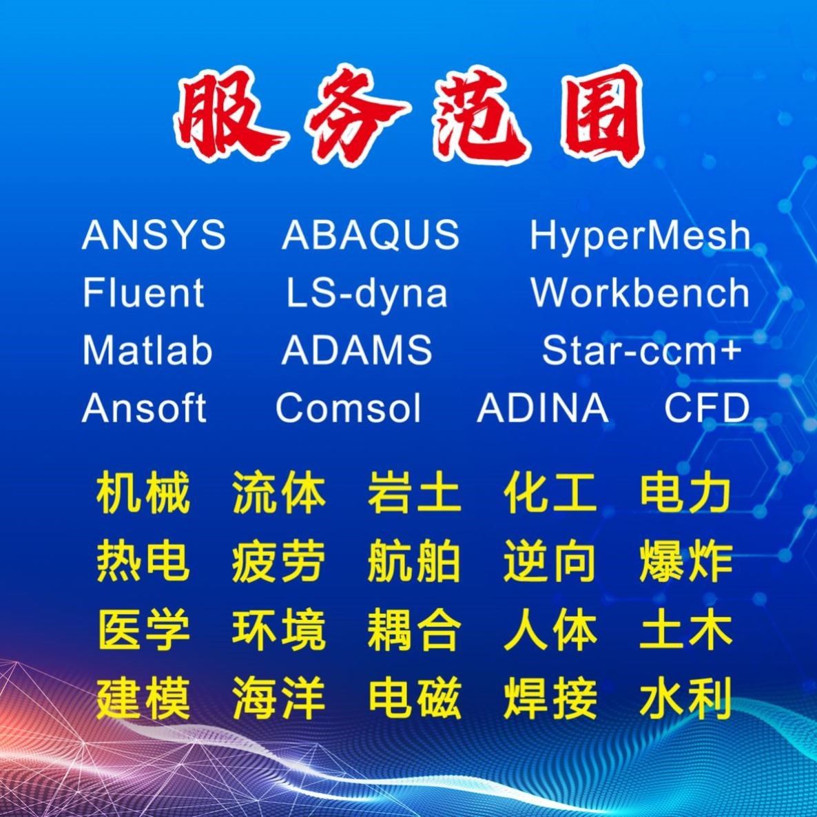 代做ANSYS/Abaqus/Fluent/Adams/lsdyna/comsol有限元分析CFD仿真