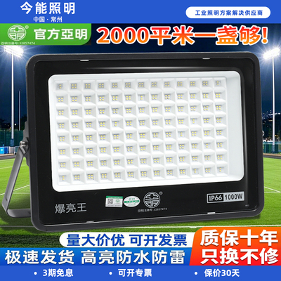 LED大功率投光灯户外防水广场射灯强光超亮球场探照灯工地泛光灯