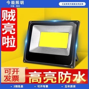led燈cob投光燈戶外防水100室外50W200w300w探照倉庫射燈公園路燈