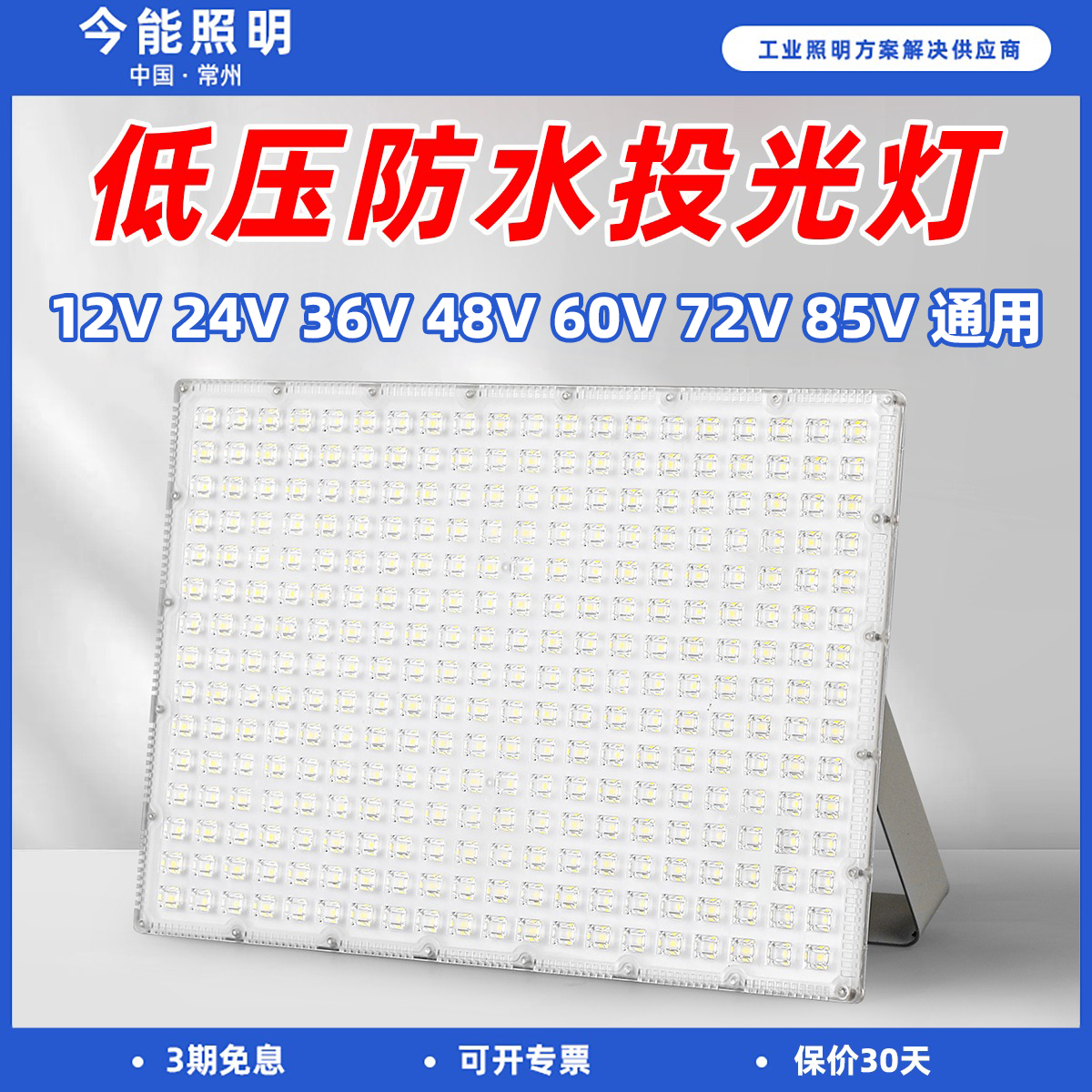 LED低压投光灯12V24V36V48V60V交直流户外船用电瓶夜市地摊照明灯