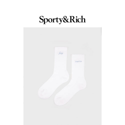 [春夏新品]Sporty&Rich 联名系列百搭休闲运动中筒袜