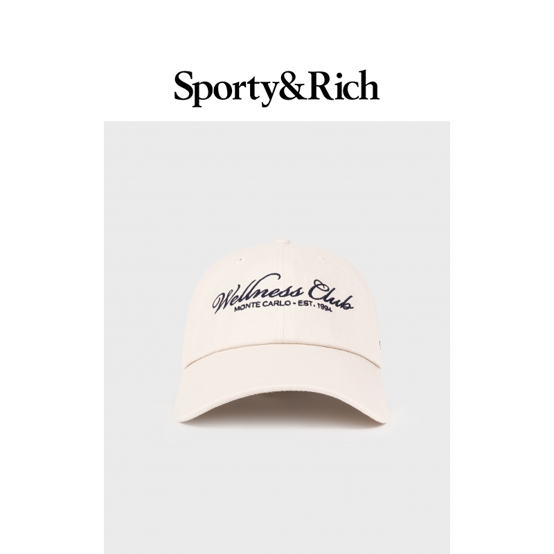 [明星同款]Sporty&Rich Riviera系列男女同款经典鸭舌帽棒球帽