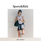 Sporty&Rich Tennis系列女士白色老钱Polo网球风无袖 连衣裙短裙