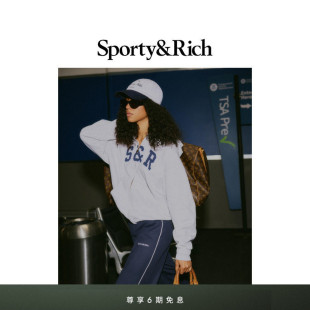 明星同款 连帽开衫 Sporty&Rich Duty系列男女同款 卫衣外套 Off