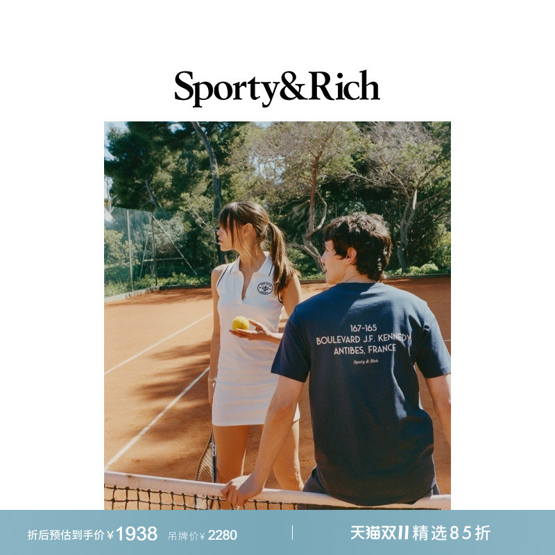 [甄选85折]Sporty&Rich Eden-Roc联名系列女士老钱无袖Polo连衣裙