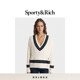 绞花优雅V领针织毛衣 Tennis系列女士经典 秋冬新品 Sporty&Rich