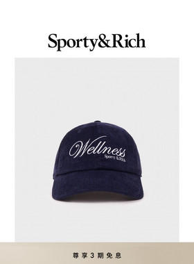 [秋冬新品]Sporty&Rich Central Park系列男女同款红色休闲棒球帽