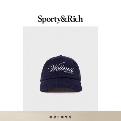 [秋冬新品]Sporty&Rich Central Park系列男女同款红色休闲棒球帽