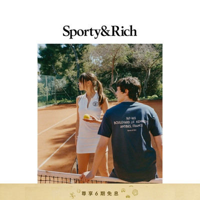 Sporty&Rich Eden-Roc联名系列女士老钱度假网球风无袖Polo连衣裙