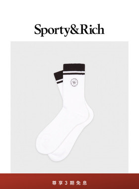 [秋冬新品]Sporty&Rich Farmhouse系列男女同款SRHWC 中筒袜