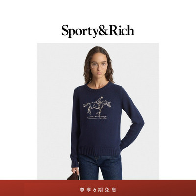 [明星同款]Sporty&Rich Farmhouse系列女士时尚马年休闲针织毛衣