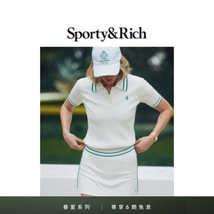 休闲撞色短裙半身裙 Sports系列女士气质修身 Sporty&Rich British
