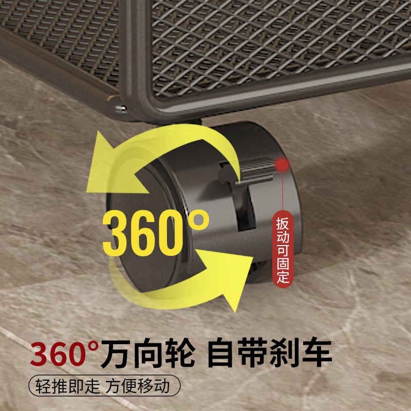 桌下置物架书桌h旁小书架可移动带轮落地办公桌边推车书本收纳书