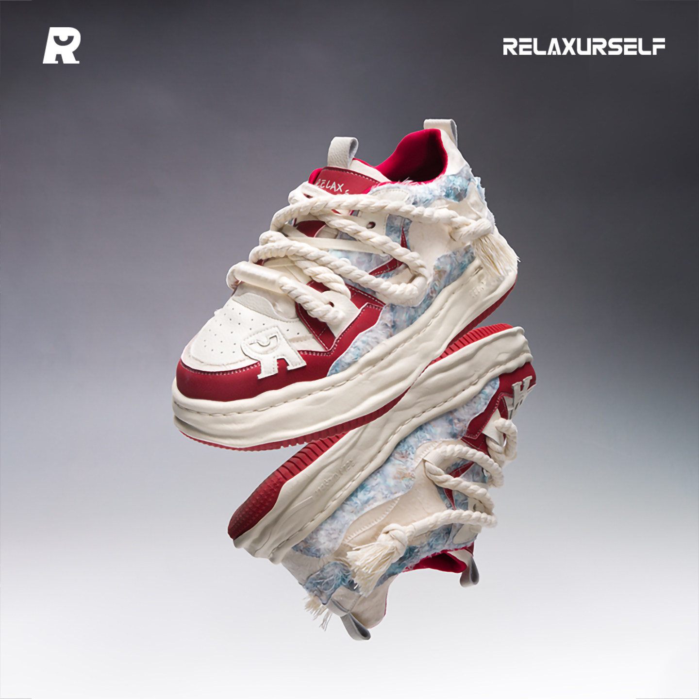 RELAXURSELF国潮情侣溶解鞋低帮时尚运动休闲鞋小众百搭增高潮鞋,流行男鞋,时尚休闲鞋,淘宝优惠券,粉丝福利购,淘宝优惠卷