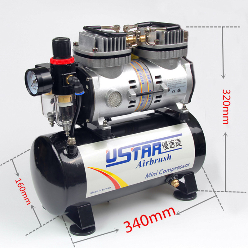 优速达静a音220V模型馍馍上色画画喷笔601G气泵瓷砖修补空压机套