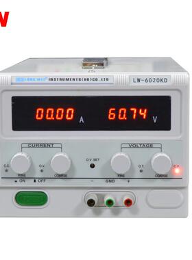 LW6020KD龙威60V20A数显LED测试老化直流稳压流可调电源高精度