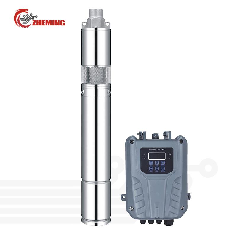 太阳能螺杆泵12v24v36v48v72v3寸口径0.75”高扬程太阳能深井泵