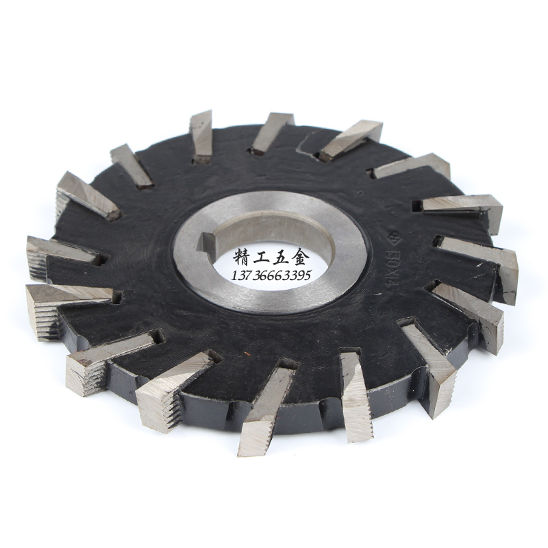 高速钢镶齿三面刃铣j刀插齿错齿铣刀盘白钢175-200-225-250*16