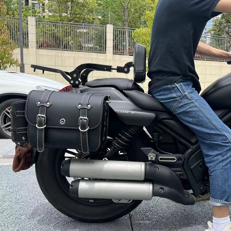 珊艺/复古机车无极CU525金吉拉黑骑500春风450CLC经典款边包改装