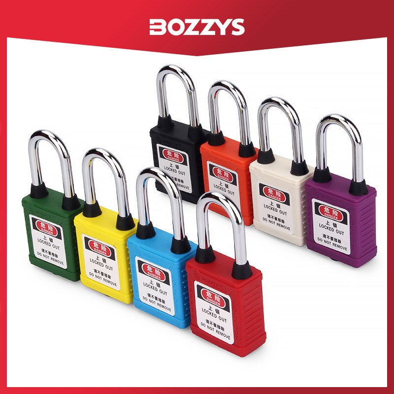 BOZZYS工业安全设备停工挂牌上锁能量隔离38mm通开防尘挂锁