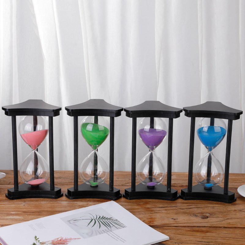 沙漏摆件创意个性简约现代儿童学生木质迷你刷牙计时器30分钟时光