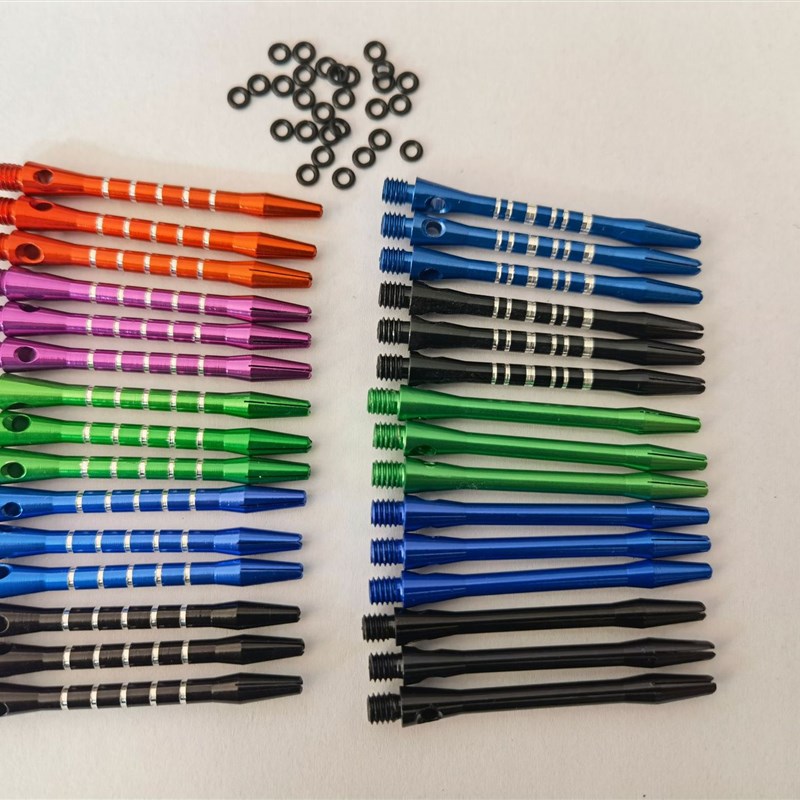 现货劲晖飞镖 铝合金材质飞镖杆 镖轴插尾翼杆子30件套+O圈30个