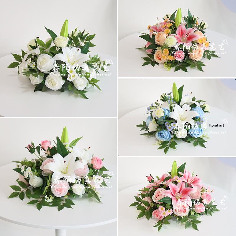 新疆包邮冰箱上摆放鲜花立式圆柱形空调装饰花桌花人造花客厅咖啡