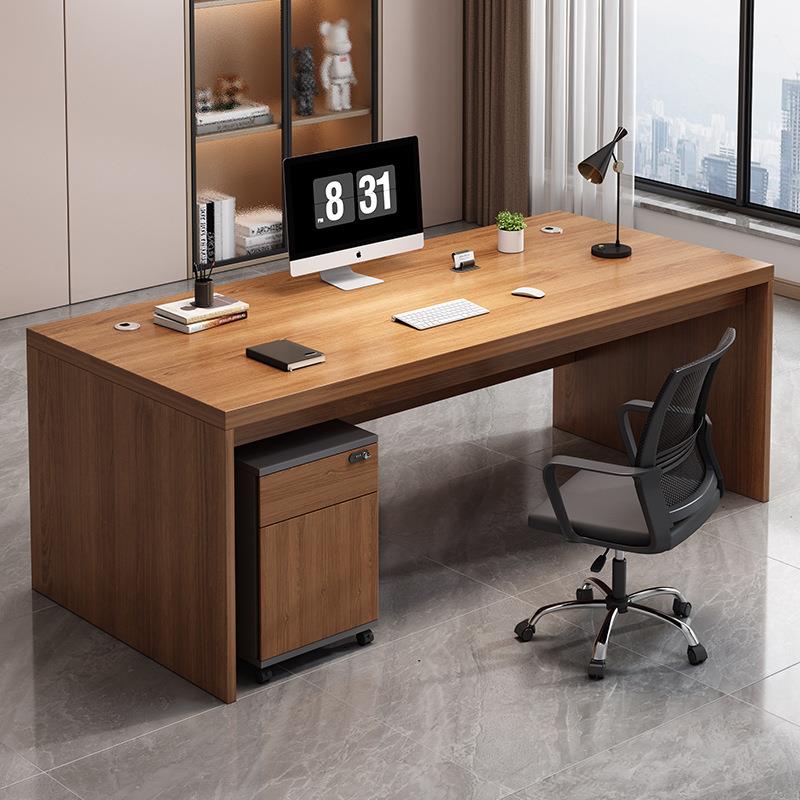 新疆包邮办公桌简约现代电脑桌台式办公室桌椅组合老板桌职员书桌