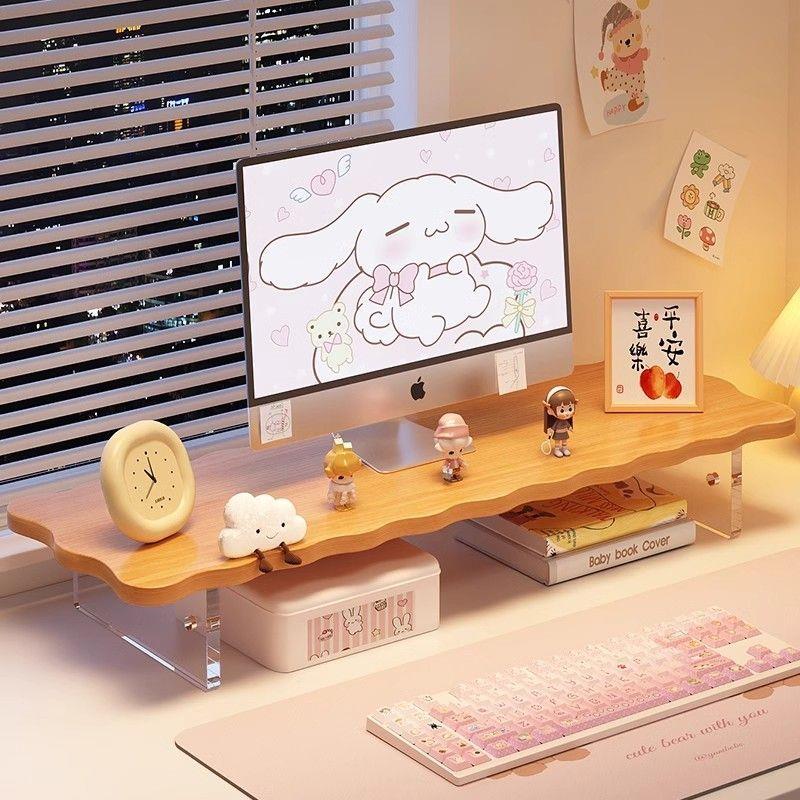 新疆包邮电脑显示器屏增高架底座桌面键盘整理收纳置物架托盘支架