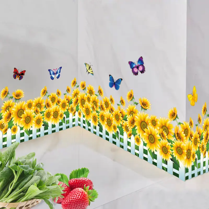 68n客厅墙面墙角装饰贴画幼儿园走廊楼梯腰线地脚线墙贴自粘防水